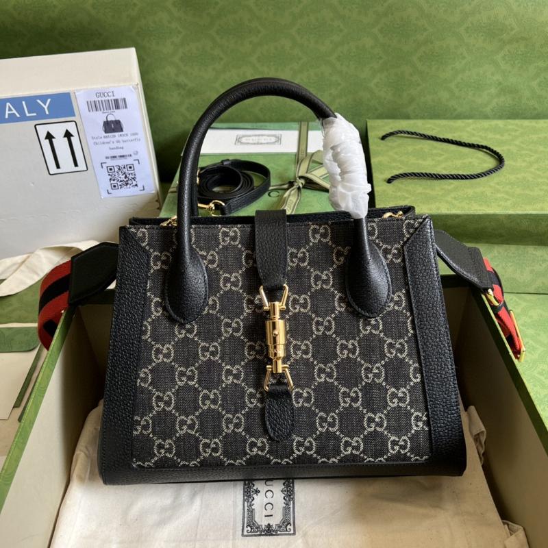 Gucci Boston Handbag 685129 Denim Black